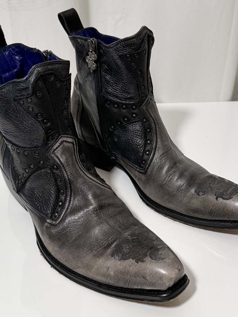 Mark Nason Black & Grey Men’s Boots, US Size 9